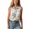 Women's Ariat Sleeveless Button Down Shirt #10045081