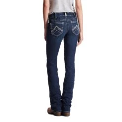 Women's Ariat R.E.A.L. Mid-Rise Stretch Icon Stackable Straight Leg Jean #10017216