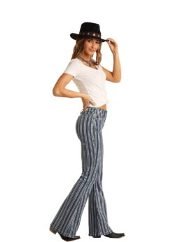 Women's Rock & Roll Cowgirl High Rise Flare Jean #WHN6108